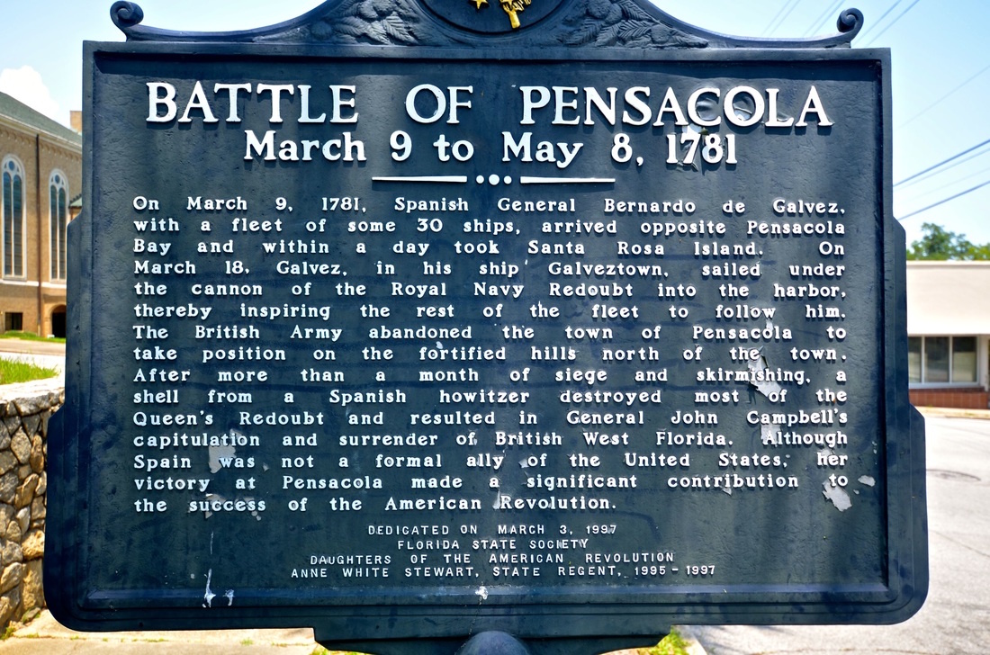 Battle of Pensacola plaque