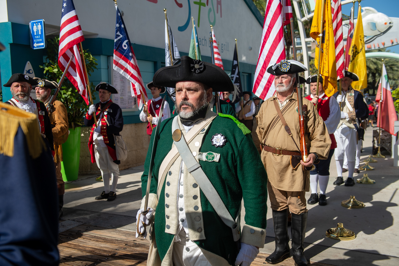 FLSSAR Color Guard marching